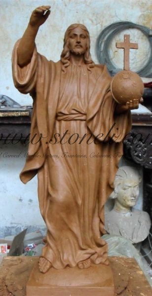 MARBLE RELIGIOUS STATUE